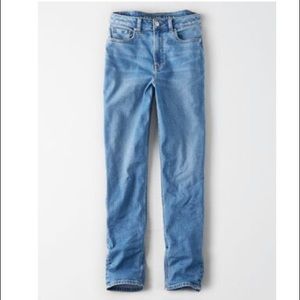 AE stretch high rise mom jean